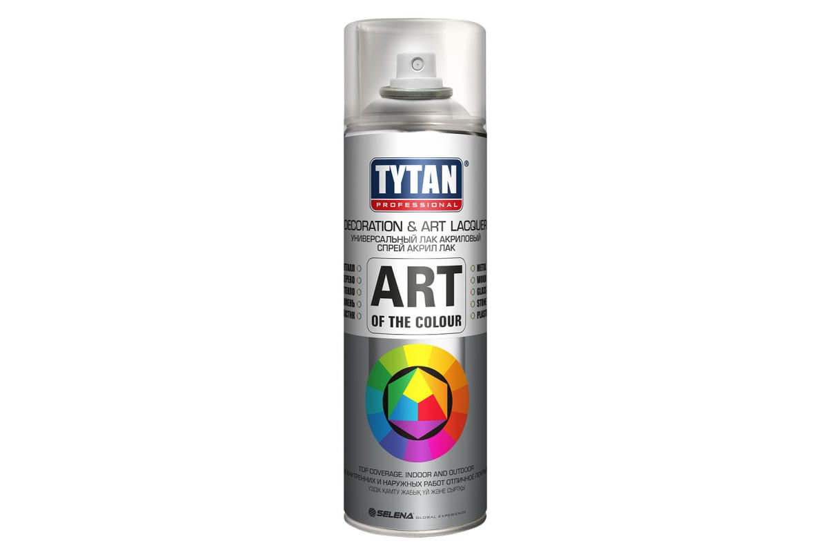 Tytan Professional art of the colour аэрозольный лак бесцветный глянец 400мл 62390