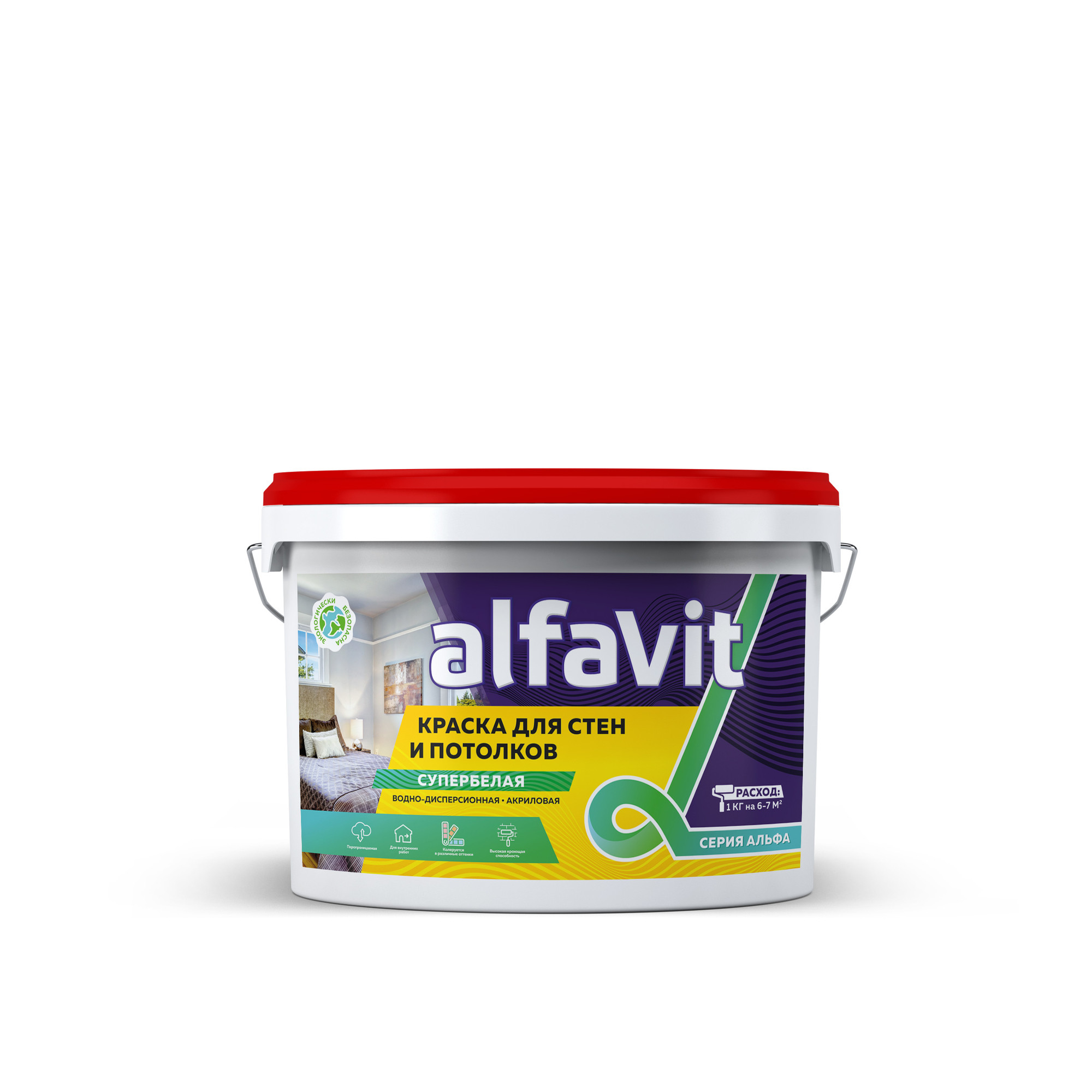 Купить Краска в/д  Alfavit для потолков 40 кг серия альфа
