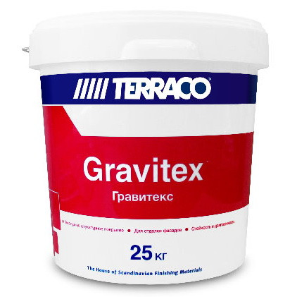 Штукатурка фасадная декоративная Terraco Gravitex Granule 1,5 мм Шуба 25 кг