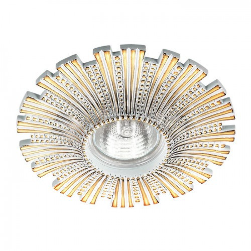 

Светильник встраиваемый Novotech Pattern 370325 белый/золото IP20 GX5.3 50W 12V