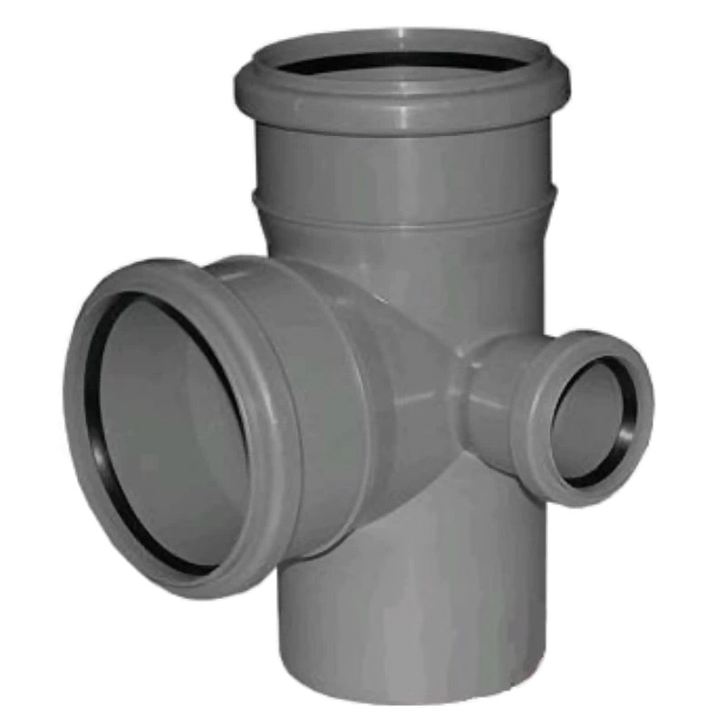 Крестовина канализационная Саратовпластика ПП 110х110х110х50 мм 90 градусов правая с кольцом