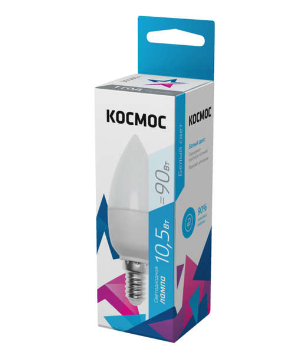 

Лампа светодиодная Космос CN 10.5W 220V E14 4500K LkecLED10.5wCNE1445