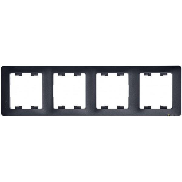 

Рамка четырехместная Schneider Electric Glossa GSL000704 антрацит