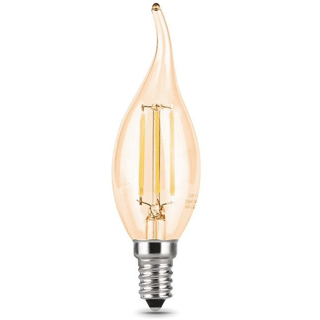 Купить Лампа светодиодная Gauss 104801005 Filament Candle tailed 5W E14 Golden 2700K