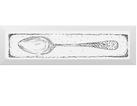 

Декор керамический Kerama Marazzi Spoon черный 285х85 мм, Белый