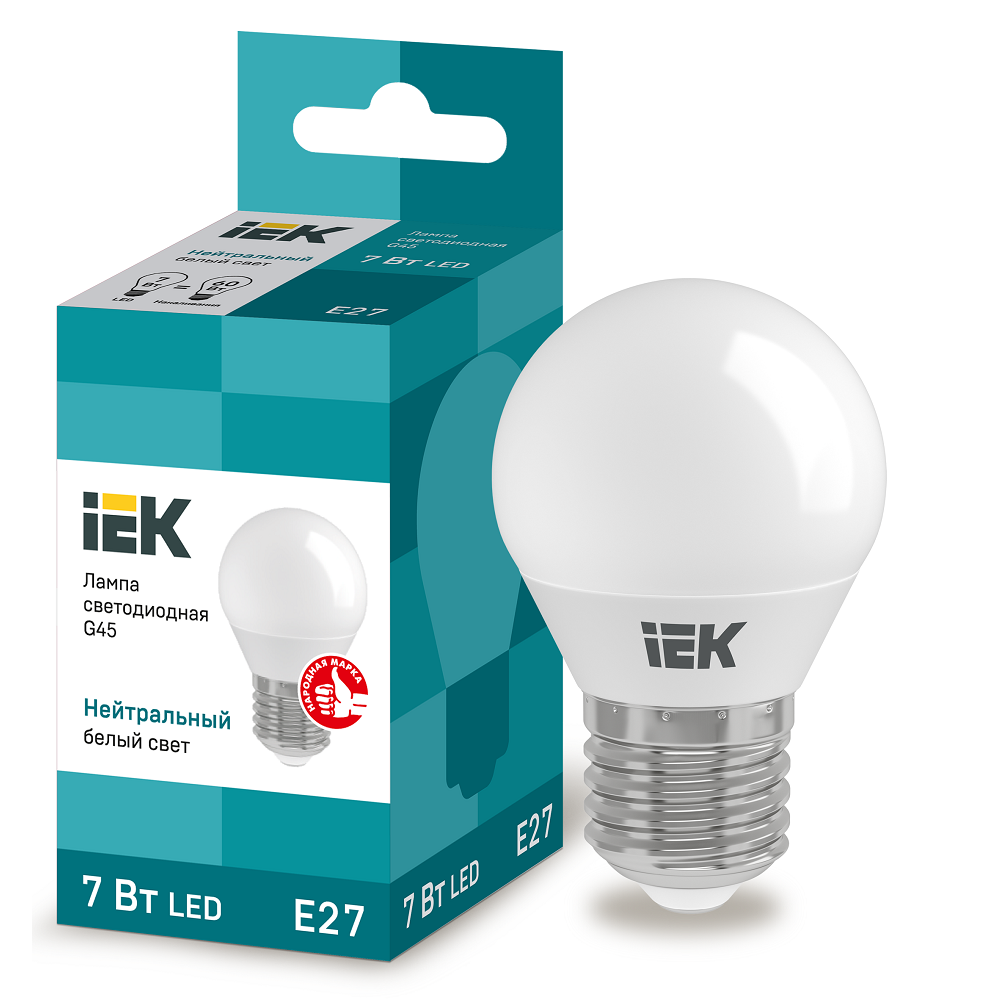 Купить Лампа светодиодная IEK LED G45 шар 7Вт 230В 4000К E27