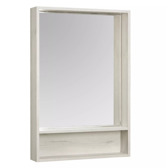 Купить Зеркальный шкаф Акватон Флай 60 белый дуб 1A237602FA860