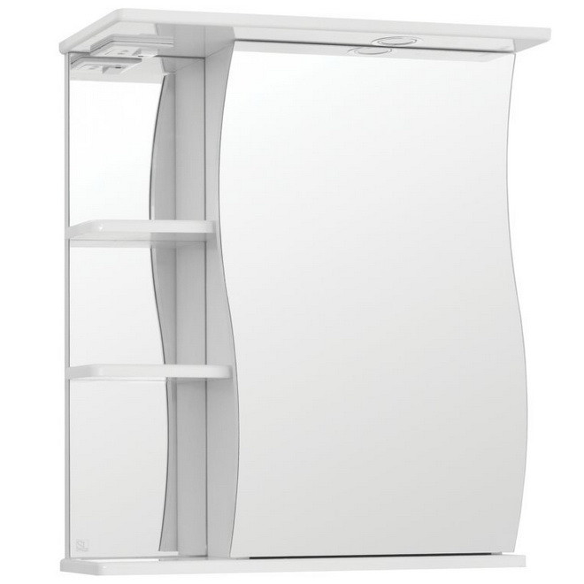 Купить Зеркальный шкаф Style Line Эко Волна Волна-600/С белый