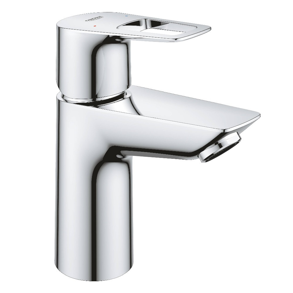 

Смеситель для раковины Grohe BauLoop 23878001 с ограничителем температуры и нажимным донным клапаном размер S хром