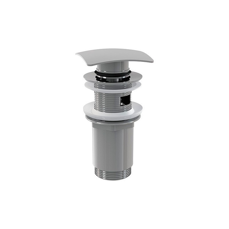 Донный клапан для умывальника Alca Plast A393 click/clack 5/4 дюйма цельнометаллический с квадратной заглушкой 1384