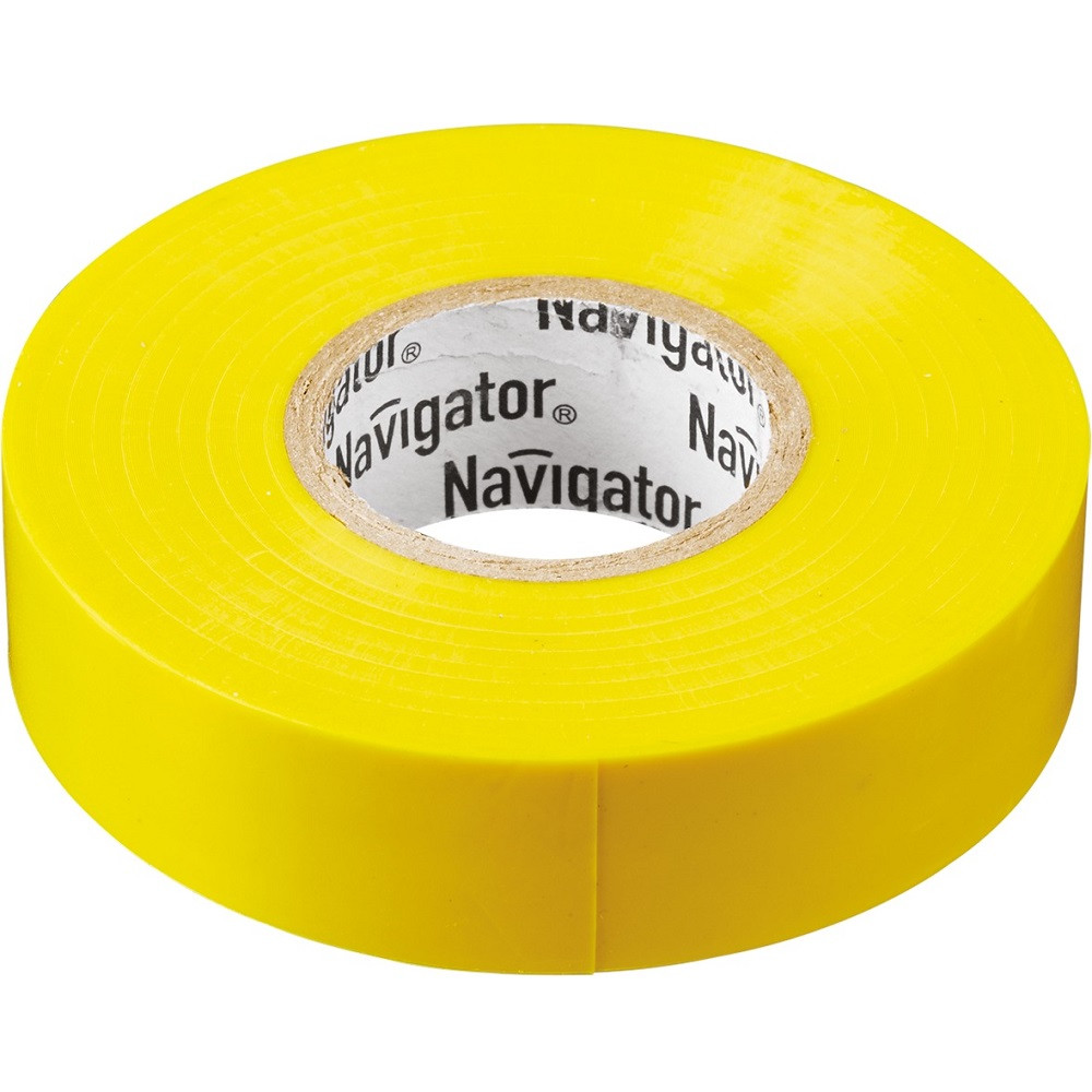 Изолента ПВХ Navigator 19 мм желтая NIT-A19-20/Y