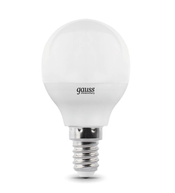 

Лампа светодиодная Gauss Elementary Globe 12W 880lm 3000K Е14 53112