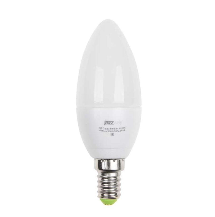 Купить Лампа светодиодная Jazzway PLED- ECO-C37 5w E14 3000K 400Lm 230V/50Hz