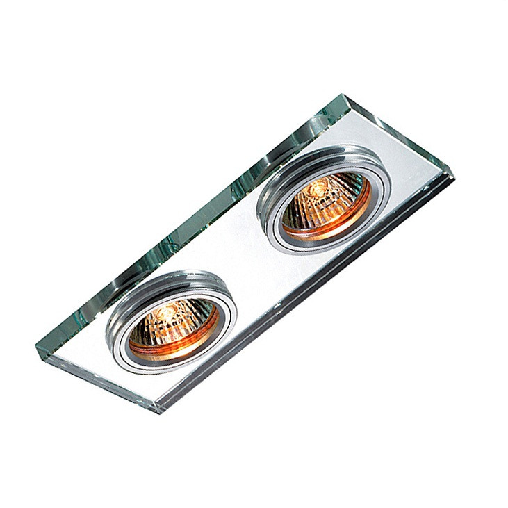 Купить Светильник встраиваемый Novotech Mirror 369765 NT12 237 алюминий/зеркальный GX5.3 2х50W 12V