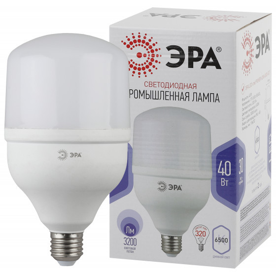 Купить Лампочка светодиодная ЭРА STD LED POWER T120-40W-6500-E27 E27 / Е27 колокол холодный дневной свет