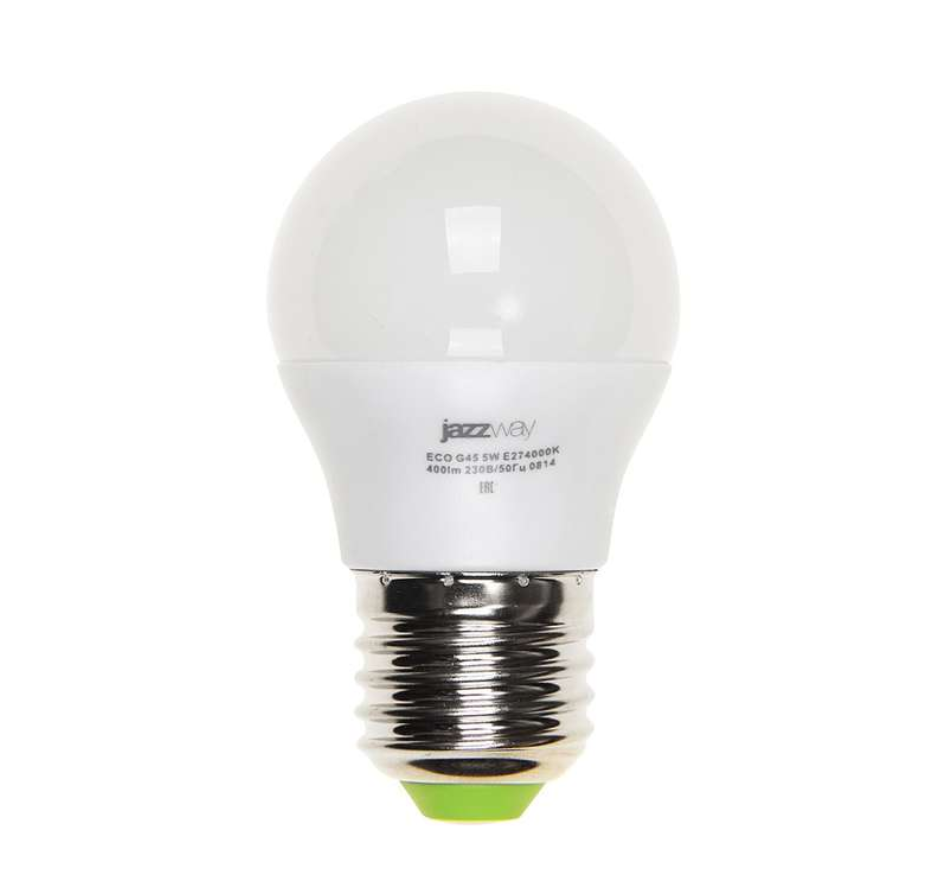 Купить Лампа светодиодная Jazzway PLED- ECO-G45 5w E27 3000K 400Lm 230V/50Hz