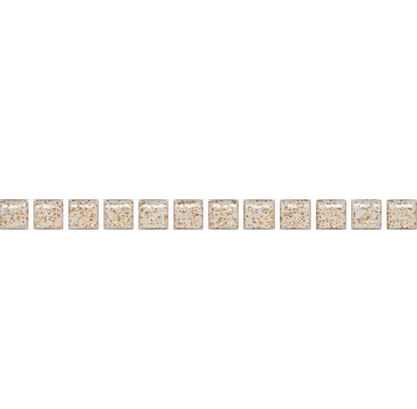 

Бордюр-карандаш керамический Kerama Marazzi POF002 Бисер белый золото 200х14 мм, Золотой