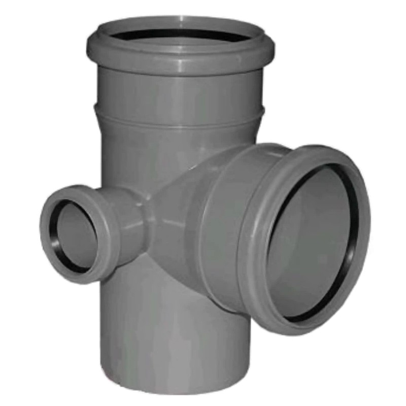 Крестовина канализационная Саратовпластика ПП 110х110х110х50 мм 90 градусов левая с кольцом