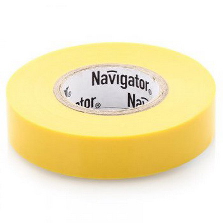 Изолента ПВХ Navigator 15 мм желтая NIT-B15-20/Y