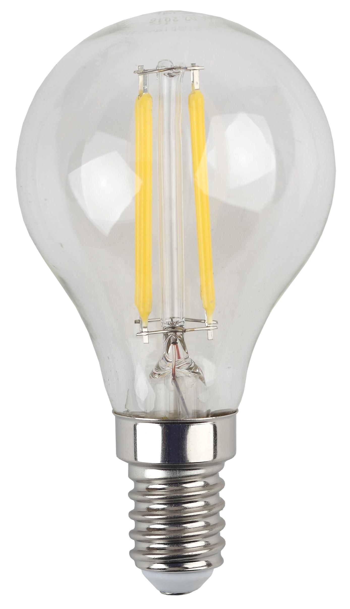 Купить Лампа светодиодная Эра F-LED P45-5W-827 филамент теплый белый свет