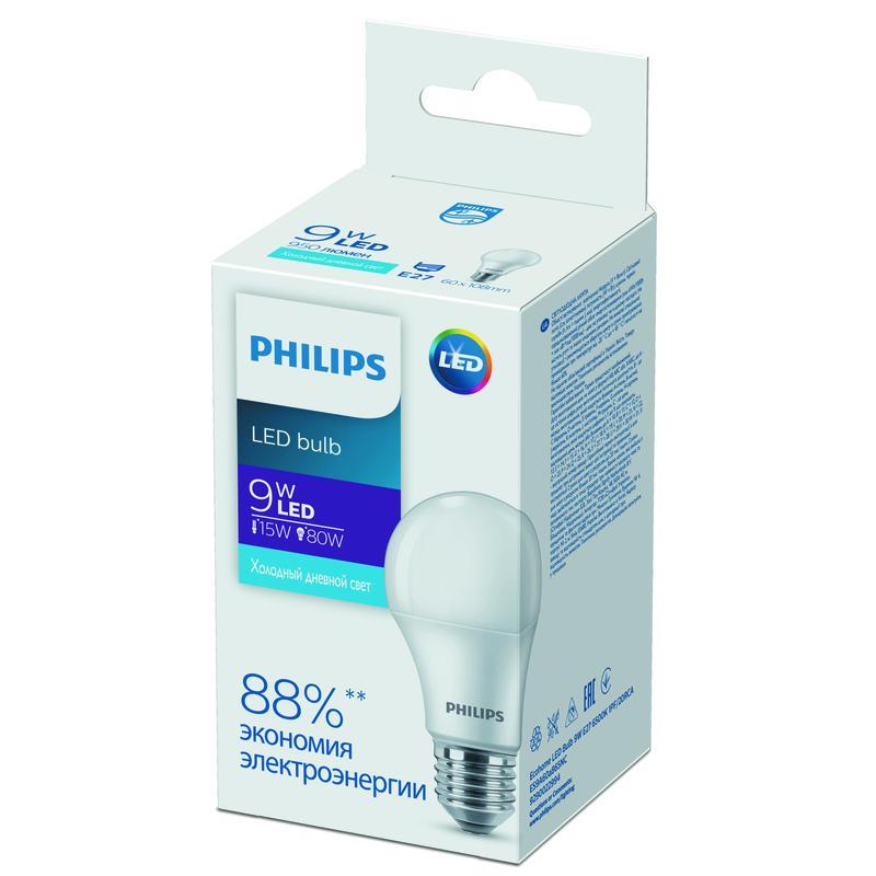 Купить Лампа светодиодная Ecohome LED Bulb 9W E27 6500К 1PF Philips 929002299467