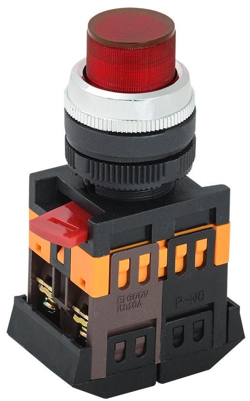 Купить Кнопка управления IEK ABLFP-22 красный d22 мм неон