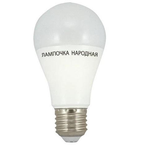 Лампа светодиодная TDM SQ0340-0119 НЛ-LED-A60-10 Вт-230 В-6500 К-Е27 серия Народная