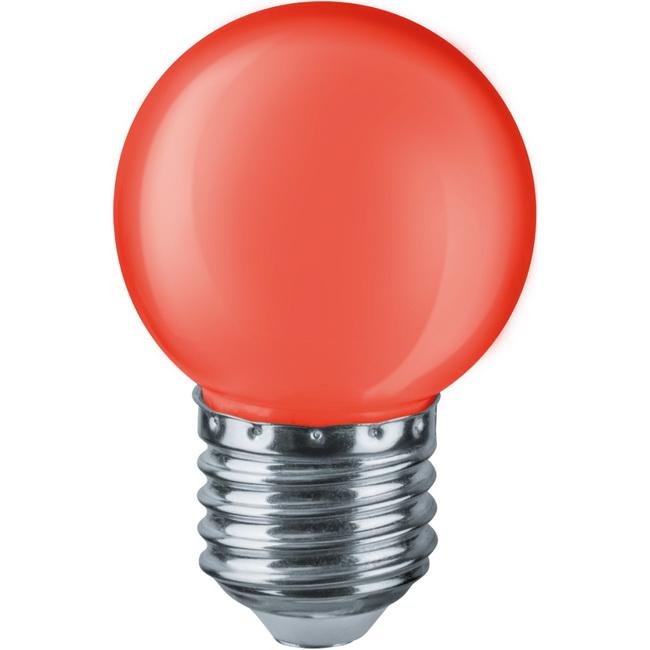 Купить Лампа светодиодная декоративная Navigator 71827 NLL-G45-1-230-R-E27 1W красная