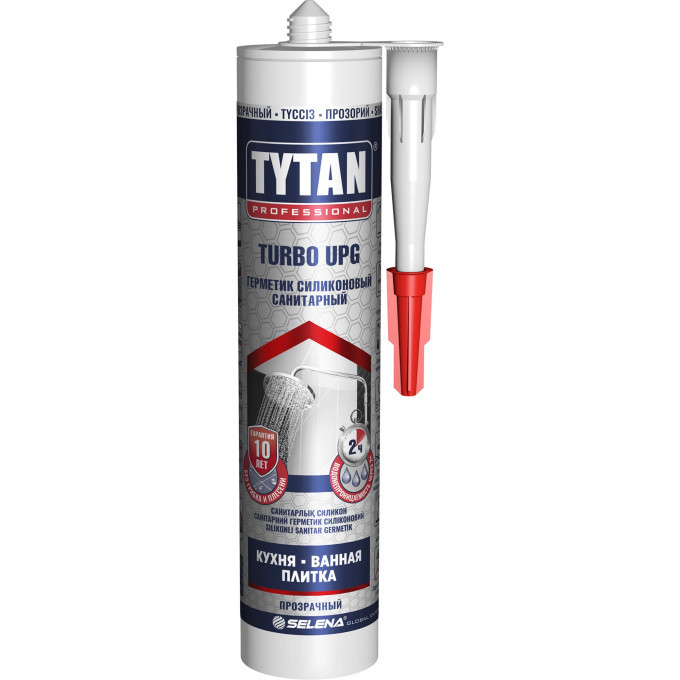 Герметик силиконовый санитарный Tytan Turbo Upg белый 280 мл