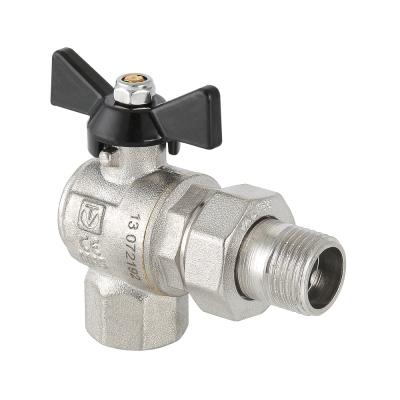 

Кран шаровой Valtec Perfect VT.328.N.04 усиленный угловой с полусгоном, Серебристый
