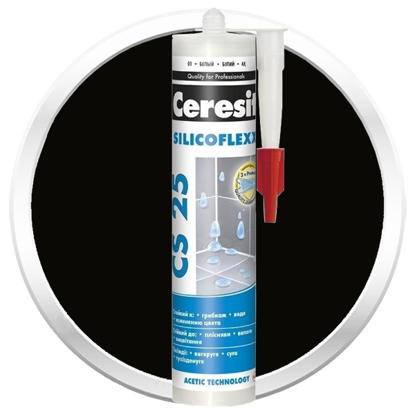 Купить Затирка-герметик силиконовая Ceresit CS 25 графит 0,28 л