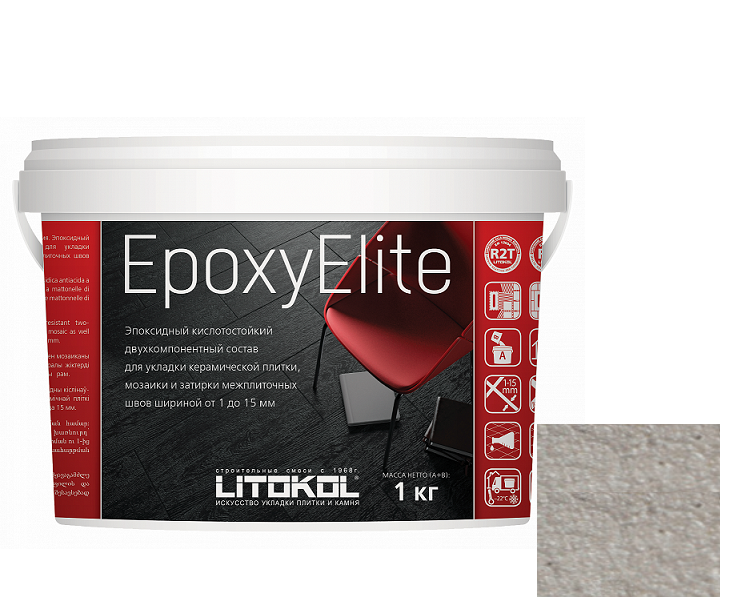 Купить Затирка эпоксидная для швов Litokol Epoxyelite E.03 жемчужно-серая 1 кг