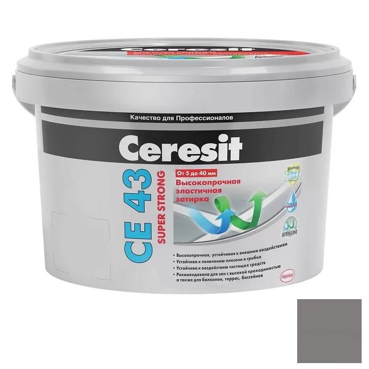 

Затирка цементная для швов Ceresit CE 43 Super Strong антрацит 2 кг, Серый