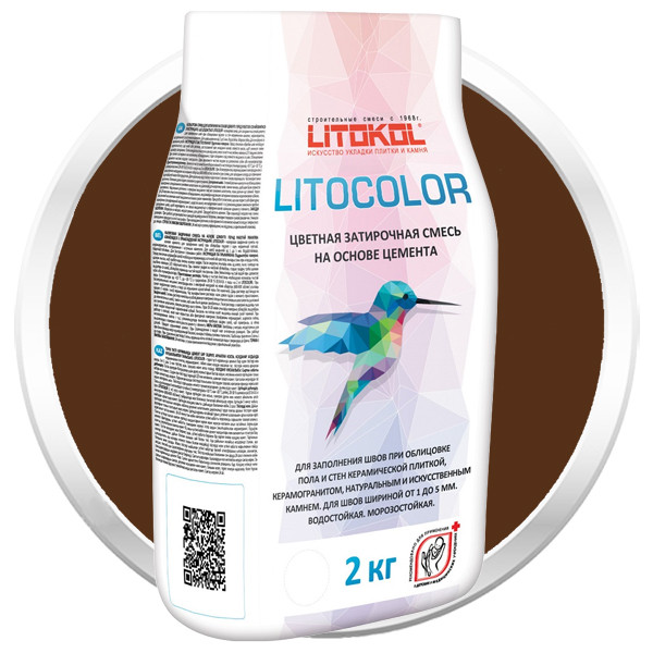 Купить Смесь затирочная цементная для швов Litokol Litocolor L.27 Венге 2 кг