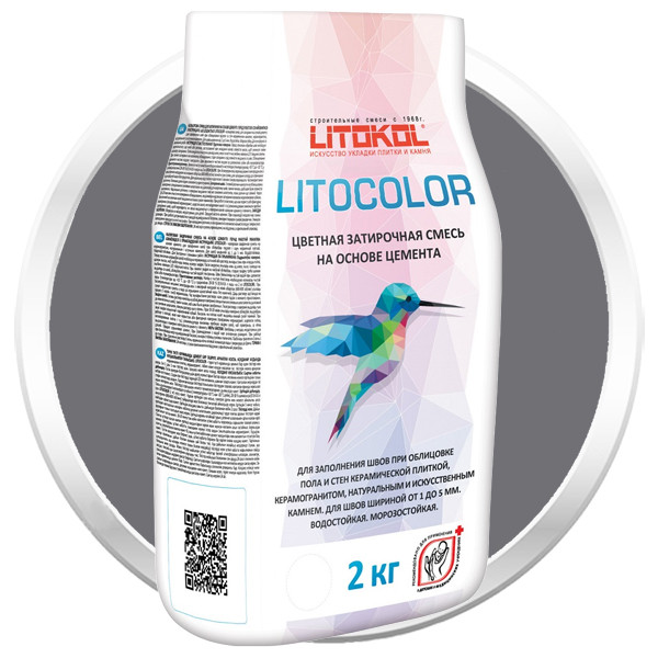 Купить Смесь затирочная цементная для швов Litokol Litocolor L.13 Графит 2 кг