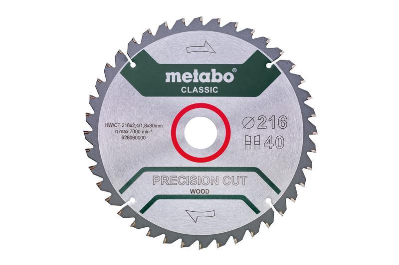 

Диск пильный 216х30 HM 40WZ 5 отр. для торцовок Metabo 628060000