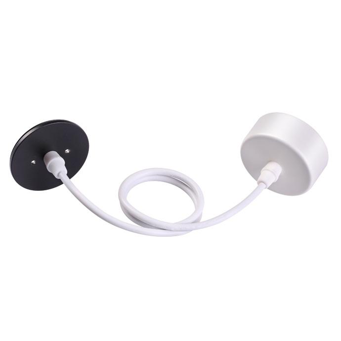 Купить База накладная для светильника Novotech 370630 с проводом и кольцом белая/черная