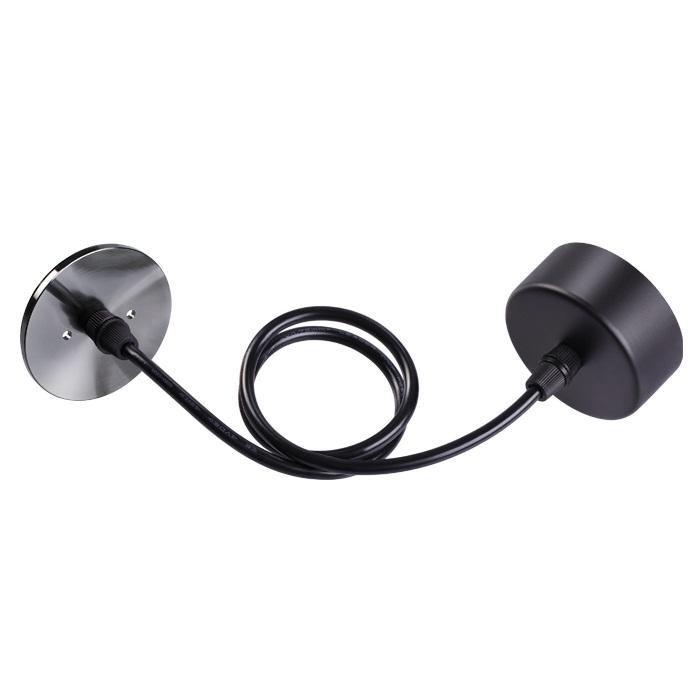 Купить База накладная для светильника Novotech 370628 с проводом и кольцом черная/жемчужно-черная