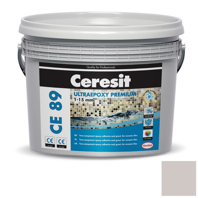Купить Затирка эпоксидная Ceresit СЕ 89 Ultraepoxy Premium №807 Pearl Gray 2,5 кг