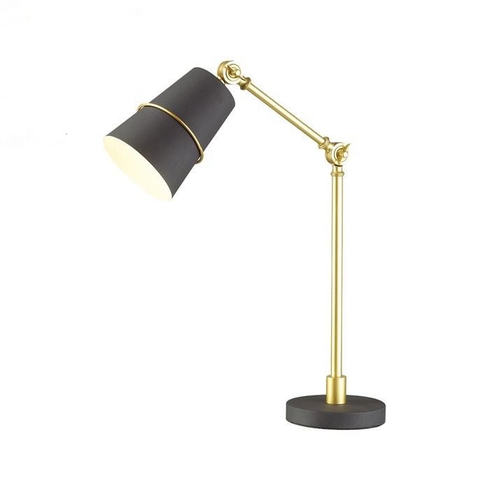 Купить Настольная лампа Odeon Light Carlos 4153/1T черная с золотом E27 60W