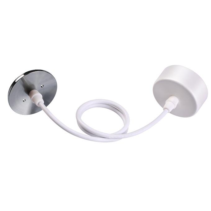 Купить База накладная для светильника Novotech 370634 с проводом и кольцом белая/жемчужно-черная