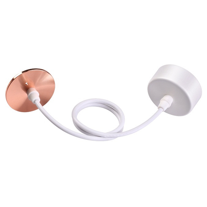 Купить База накладная для светильника Novotech 370632 с проводом и кольцом белая/медь