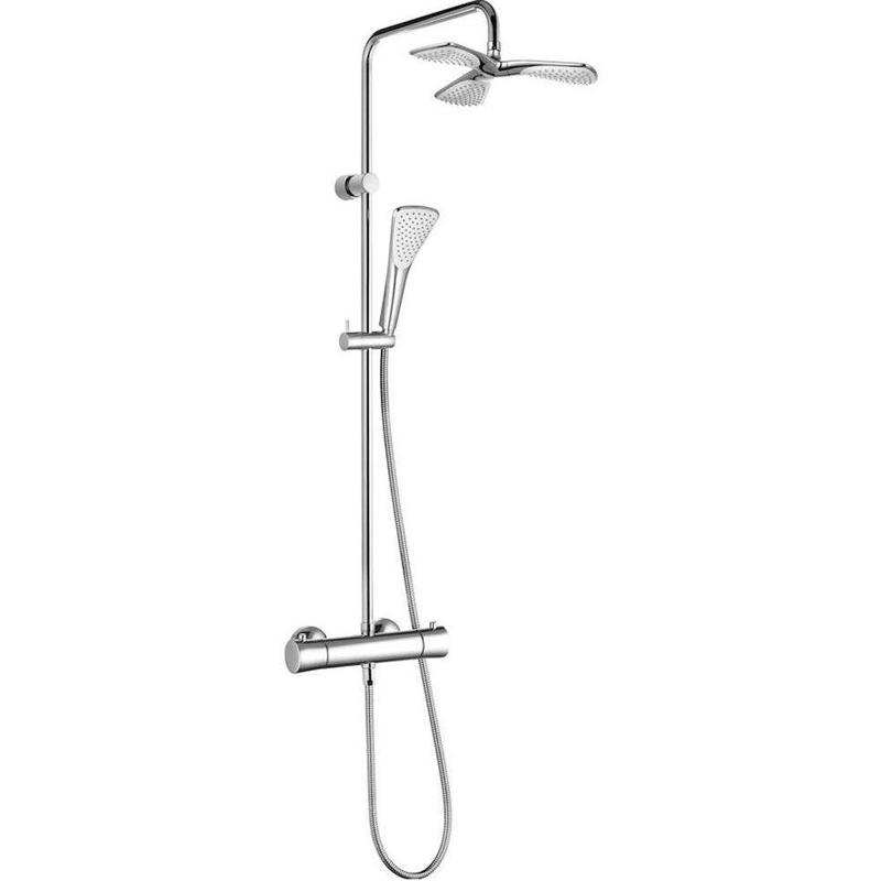 Купить Стойка душевая Kludi Fizz Dual Shower System 6709505-00 с термостатом