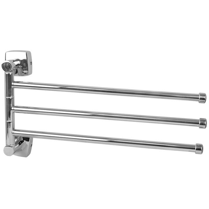 

Полотенцедержатель Fixsen Kvadro FX-61302A-3 тройной поворотный, Хром