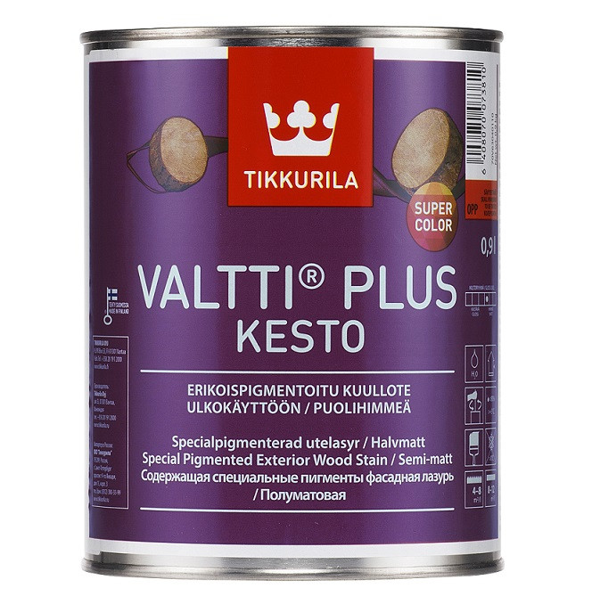 Купить Лазурь фасадная Tikkurila Valtti Plus Kesto OPP полуматовая 0,9 л