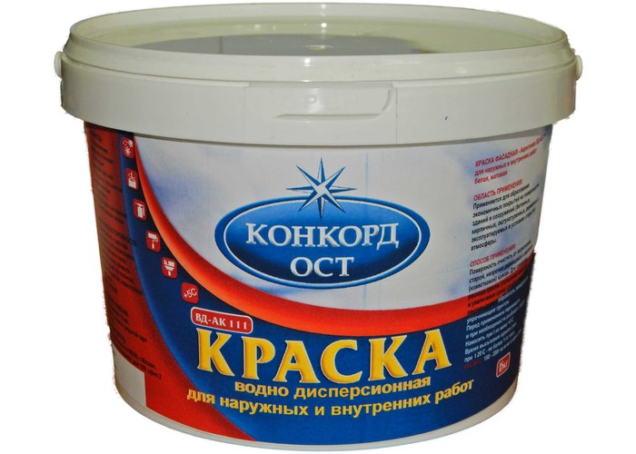 Водно дисперсионная краска Конкорд ВД-ВА 017 RAL 6019 15 кг