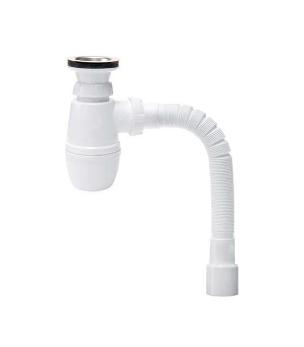 

Сифон для мойки WIRQUIN PRO Tour Eiffel 30718763 1 1/2"х40/50 со встроенным выпуском и гибким соединением