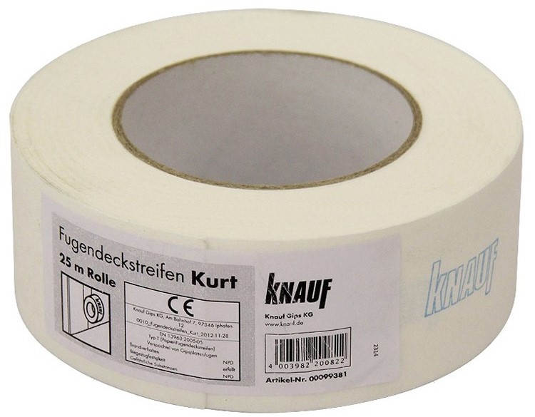 Лента армирующая бумажная Knauf Курт 50 мм рулон 25 м
