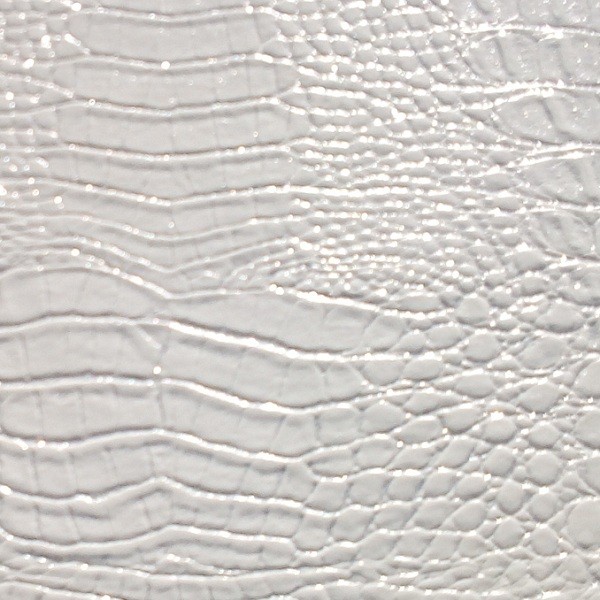 Декоративная панель МДФ Deco Крокодил белый блестки серебро 122 2800х1000 мм
