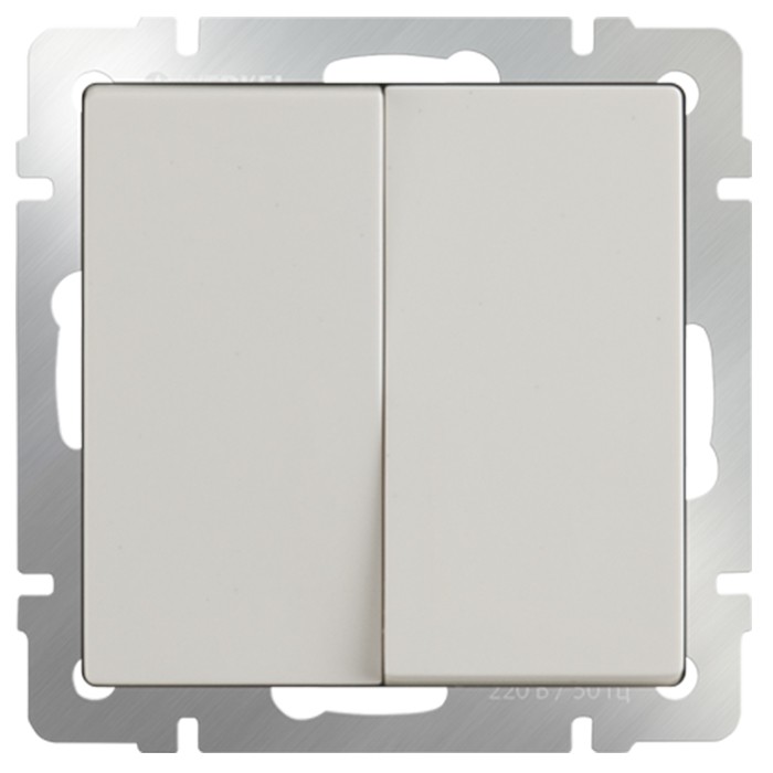 

Выключатель встраиваемый Werkel WL03-SW-2G-2W-ivory двухклавишный проходной слоновая кость